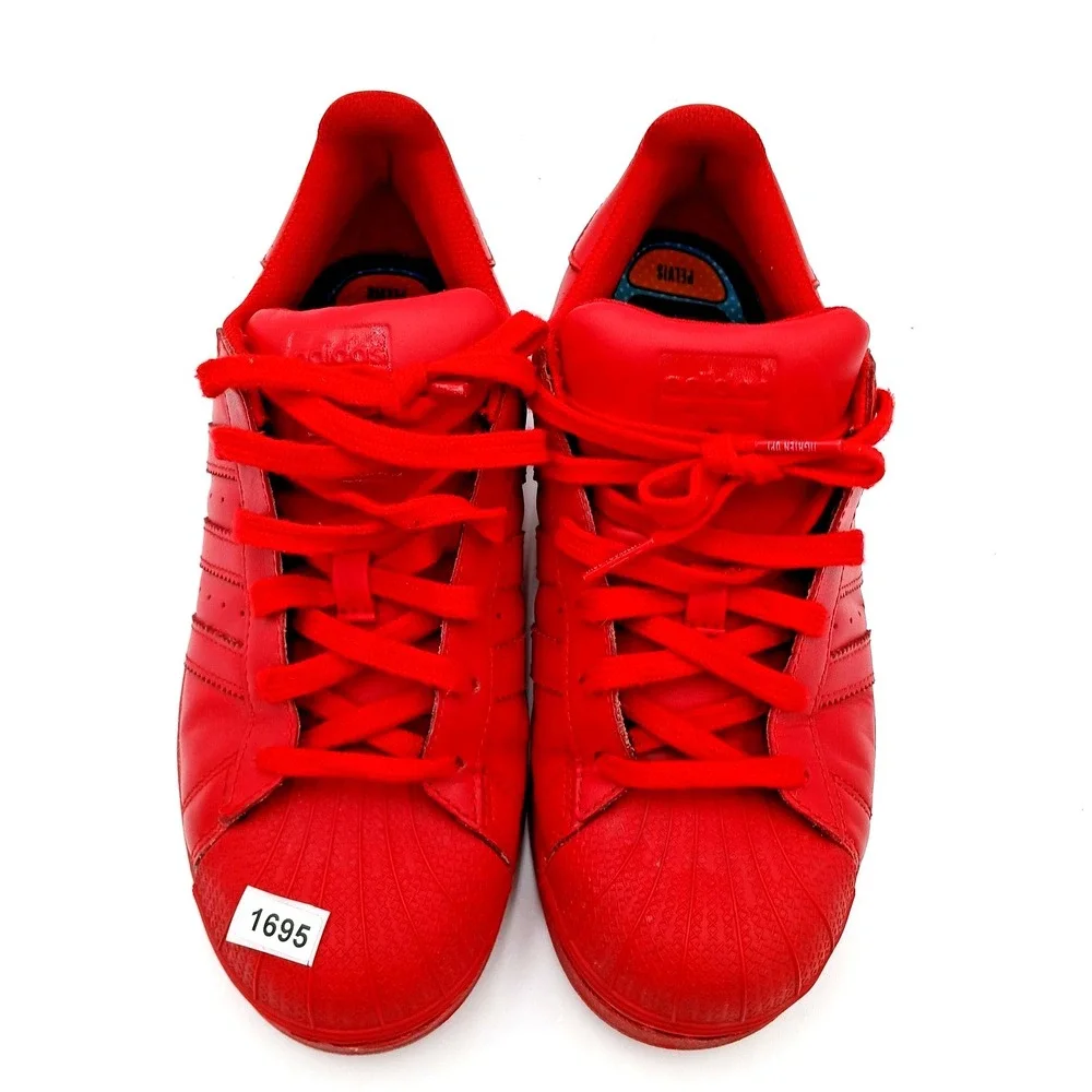 Adidas‎ Superstar Pharrell Williams Shoes Mens Size 6.5 Red Supercolor Leather